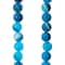 Blue Matte Striped Agate Round Beads, 8mm by Bead Landing&#x2122;
